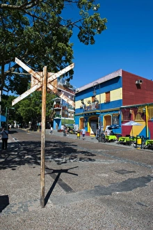 Colourful houses in La Boca neighbourhood in Buenos Aires, Argentina, South America Colourful houses in La Boca neighbourhood in Buenos Aires, Argentina, South America