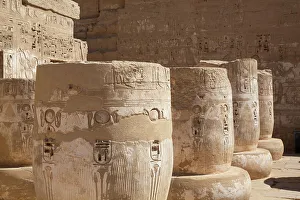 Luxor UNESCO Site Prints: Column Bases, Great Hypostyle Hall