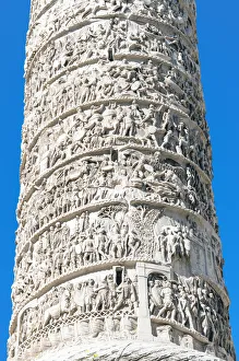 Marcus Aurelius Column Prints: Column of Marcus Aurelius, Piazza Colonna, UNESCO World Heritage Site, Rome, Lazio