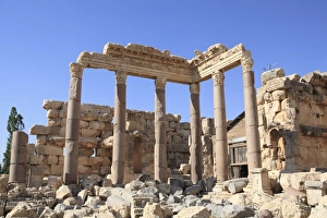 Ancient Middle East Architecture Prints: Columns, Baalbek Temple complex, UNESCO World Heritage Site, Bekka Valley