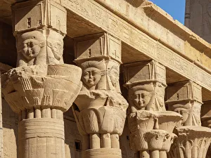World Heritage Site In Egypt Prints: Columns at the Philae temple complex