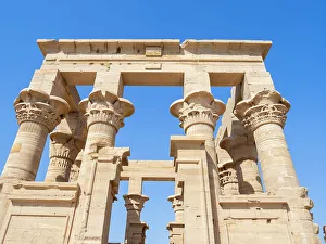 Images Dated 29th July 2023: Columns at Philae Temple Print
