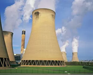Images Dated 26th January 2000: Cooling towers at the Drax Power Station in North Yorkshire, England, United Kingdom