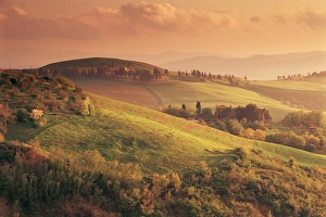Volterra Italy Prints: Countryside at sunset