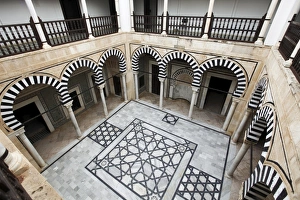 Courtyard of the Sidi Abid al-Ghariani Mausoleum, Kairouan, Tunisia, North Africa, Africa Courtyard of the Sidi Abid al-Ghariani Mausoleum, Kairouan, Tunisia, North Africa, Africa