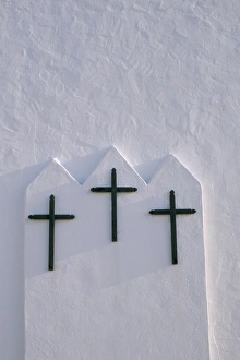 Balearic Islands Travel Destination Prints: Detail of three crosses