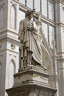 Tuscany Landmarks Europe Prints: Dantes statue