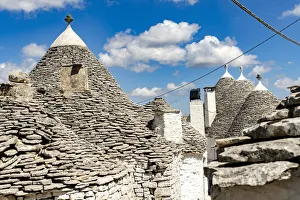 Details of the conical stone roofs of Trulli traditional houses, Alberobello Details of the conical stone roofs of Trulli traditional houses, Alberobello