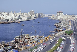 UAE Travel Destination Prints: Dhow wharves