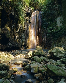 Windward Islands Tourism Prints: Diamond Falls, St