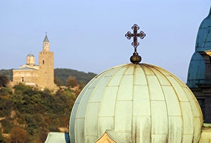 Dome of cathedral of Rozhdbotbo and Patriarchal Complex on Tsarevets Hill Dome of cathedral of Rozhdbotbo and Patriarchal Complex on Tsarevets Hill
