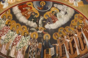 Dome fresco, St. Sava church, Beograd (Belgrade), Serbia, Europe Dome fresco, St. Sava church, Beograd (Belgrade), Serbia, Europe