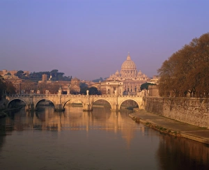 Tiber River View Prints: Dome of St
