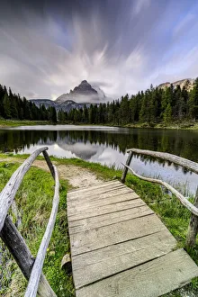 Veneto Italy Tourism Prints: Dramatic sky with clouds over Tre Cime di Lavaredo