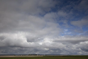 Dramatic European Landscape Prints: Dramatic sky over Normandy countryside, Normandy, France, Europe