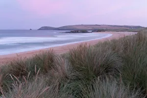 Prints of The dunes and beach at Constantine Bay, Cornwall, England, United Kingdom, Europe Constantine Prints: Constantine Bay Print: A photograph of sandy dunes and beach