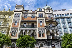 Seville Architecture Prints: Edificio de La Adriatica, Seville, Andalucia, Spain, Europe