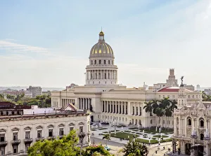 El Capitolio, elevated view, Havana, La Habana Province, Cuba, West Indies El Capitolio, elevated view, Havana, La Habana Province, Cuba, West Indies