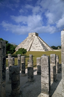 Mexican UNESCO World Heritage Sites Prints: El Castillo from Mil Columnas
