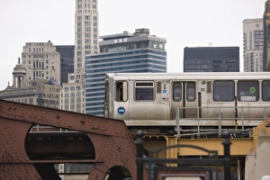Chicago Elevated Train Prints: El train on the elevated train system