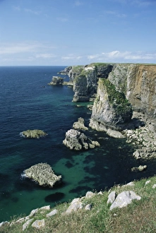 Wales Travel Destination Prints: Elegug Stacks