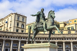 Equestrian statue of Charles III by Canova, Piazza del Plebiscito, City of Naples Equestrian statue of Charles III by Canova, Piazza del Plebiscito, City of Naples