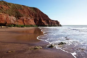 Devon Prints: Exmouth Cliffs Print, Devon Coastline