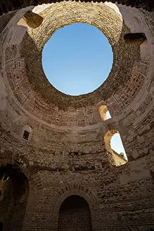 Croatia Prints: Diocletians Palace Cellar Print with Dome View