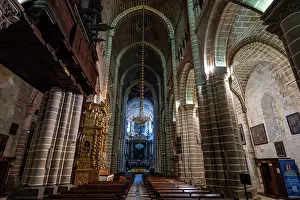 Portugal Prints: Interior Architecture Print of Evora Cathedral