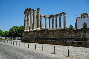 Roman Architecture In Europe Prints: Exploring Roman Temple remnants in Evora