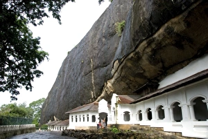 Exterior of Royal Rock Cave Temples, in natural caves in granite, Dambulla Exterior of Royal Rock Cave Temples, in natural caves in granite, Dambulla