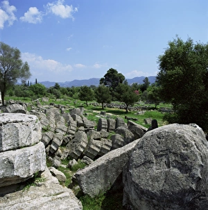 Greece UNESCO Site Prints: Fallen pillars from the Temple of Zeus