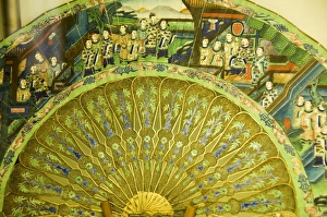 Santa Cruz District Spain Prints: Fan in the museum