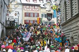 European Cultural Events Prints: Fasnact spring carnival parade, Lucerne, Switzerland, Europe