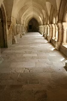 Images Dated 22nd August 2006: Fontenay Cistercian Abbey cloister, Marmagne, Doubs, Burgundy, France, Europe
