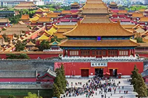 Chinese Prints: The Forbidden City in Beijing Print, Jingshan Park View