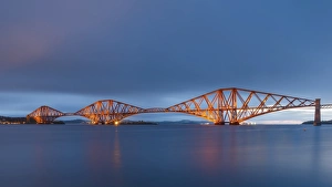 Firth Of Forth Prints: The Forth Rail Bridge on the Firth of Forth at dawn