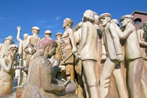 European Street Art Scene Prints: Forward statue, Centenary Square, Birmingham, England, United Kingdom, Europe