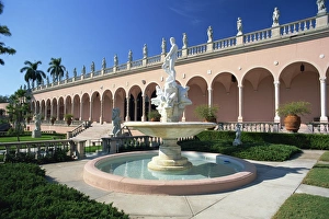 Florida Travel Destination Prints: Fountain of Oceanus in the Courtyard of the Ringling