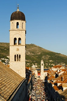 Croatia Tourist Attractions Prints: Franciscan monastery bell tower, Dubrovnik, UNESCO World Heritage Site