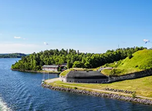 Europe Scenic Views From Above Prints: Fredriksborg Fortress, elevated view