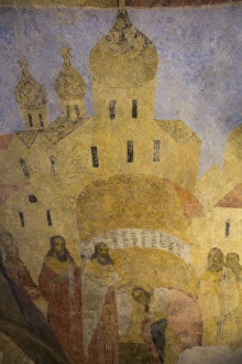Fresco paintings, Archbishops Palace, UNESCO World Heritage Site, Kremlin, Veliky Novgorod Fresco paintings, Archbishops Palace, UNESCO World Heritage Site, Kremlin, Veliky Novgorod