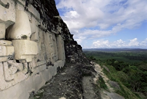 Central America Ruins Prints: Frieze on eastern facade