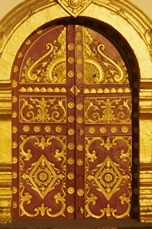 The gate of Pha That Luang, symbol of the Laos sovereignty, Buddhist religion The gate of Pha That Luang, symbol of the Laos sovereignty, Buddhist religion