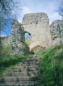 Prints of Keep gatehouse of Wigmore Castle, managed by English Heritage, Herefordshire, England, United Kingdom, Europe Herefordshire Prints: Wigmore Castle Keep Gatehouse Print
