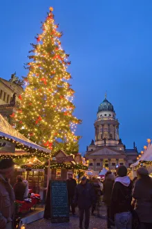 Gendarmen markt Christmas market and Franz Dom, Berlin, Germany, Europe Gendarmen markt Christmas market and Franz Dom, Berlin, Germany, Europe