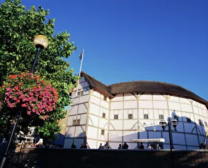 Prints of The Globe Theatre, Bankside, London, England, United Kingdom, Europe Theatre Prints: Print of The Globe Theatre, Bankside London
