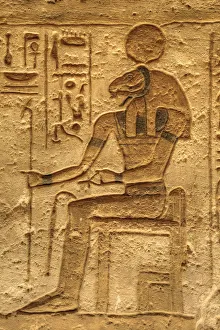 God, Sobek, Sunken Relief, Lateral Chamber, Ramses II Temple, UNESCO World Heritage Site God, Sobek, Sunken Relief, Lateral Chamber, Ramses II Temple, UNESCO World Heritage Site