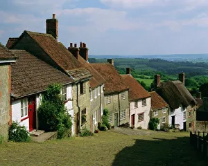 Gold Hill Print, a photograph of Shaftesbury's iconic street