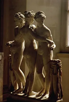 The Three Graces, Louvre Museum, Paris, France, Europe The Three Graces, Louvre Museum, Paris, France, Europe